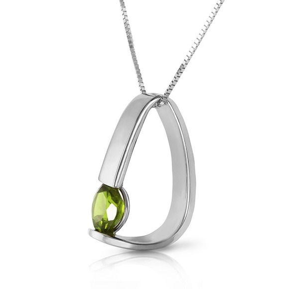 GOLD MODERN NECKLACE WITH NATURAL PERIDOT